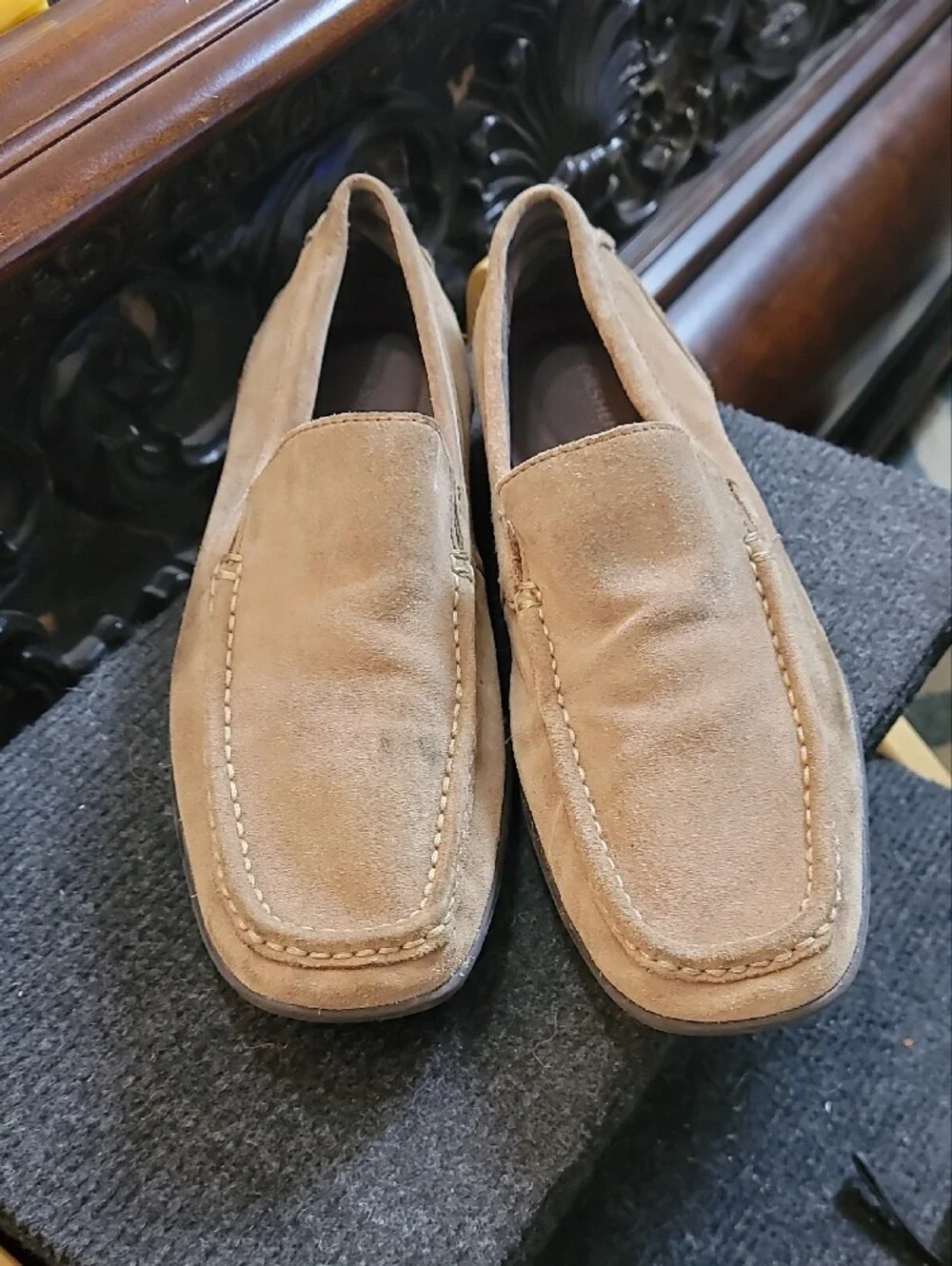 Florsheim Men's Suede Slip-On Loafers in Tan